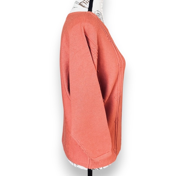 Vila Milano Coral Textured Knit Sweater Size M - Picture 3 of 9
